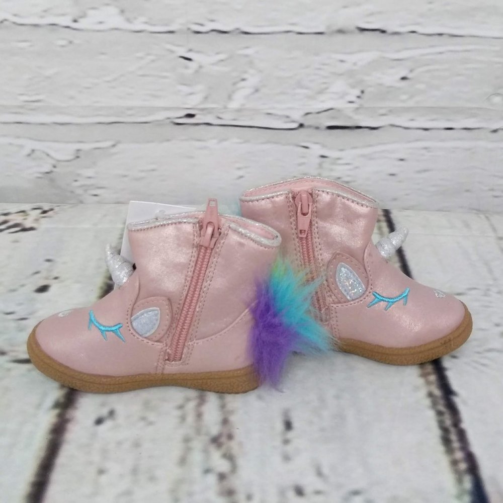 Cat & Jack Toddler 3-D Unicorn Short Boots - Picture 7 of 8